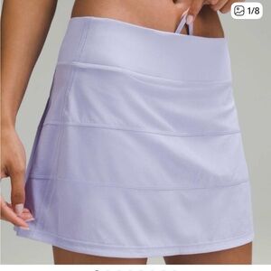 lululemon athletica pace rival skirt with shorts size 14 in berry mist